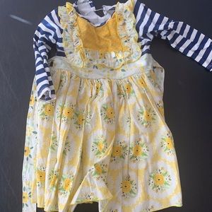 Olive Mae long sleeve spring pattern dress.